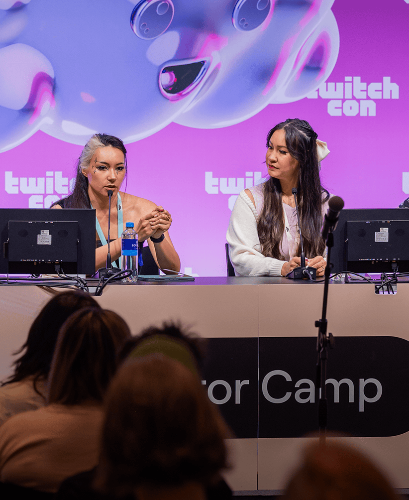 Creators sharing tips during a Creator Camp workshop session